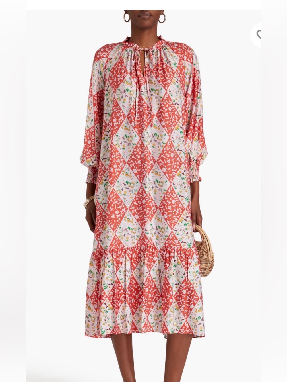 Women's summer Coral Midi Dress
kaftan look DVF. NWT. XXS
European summer